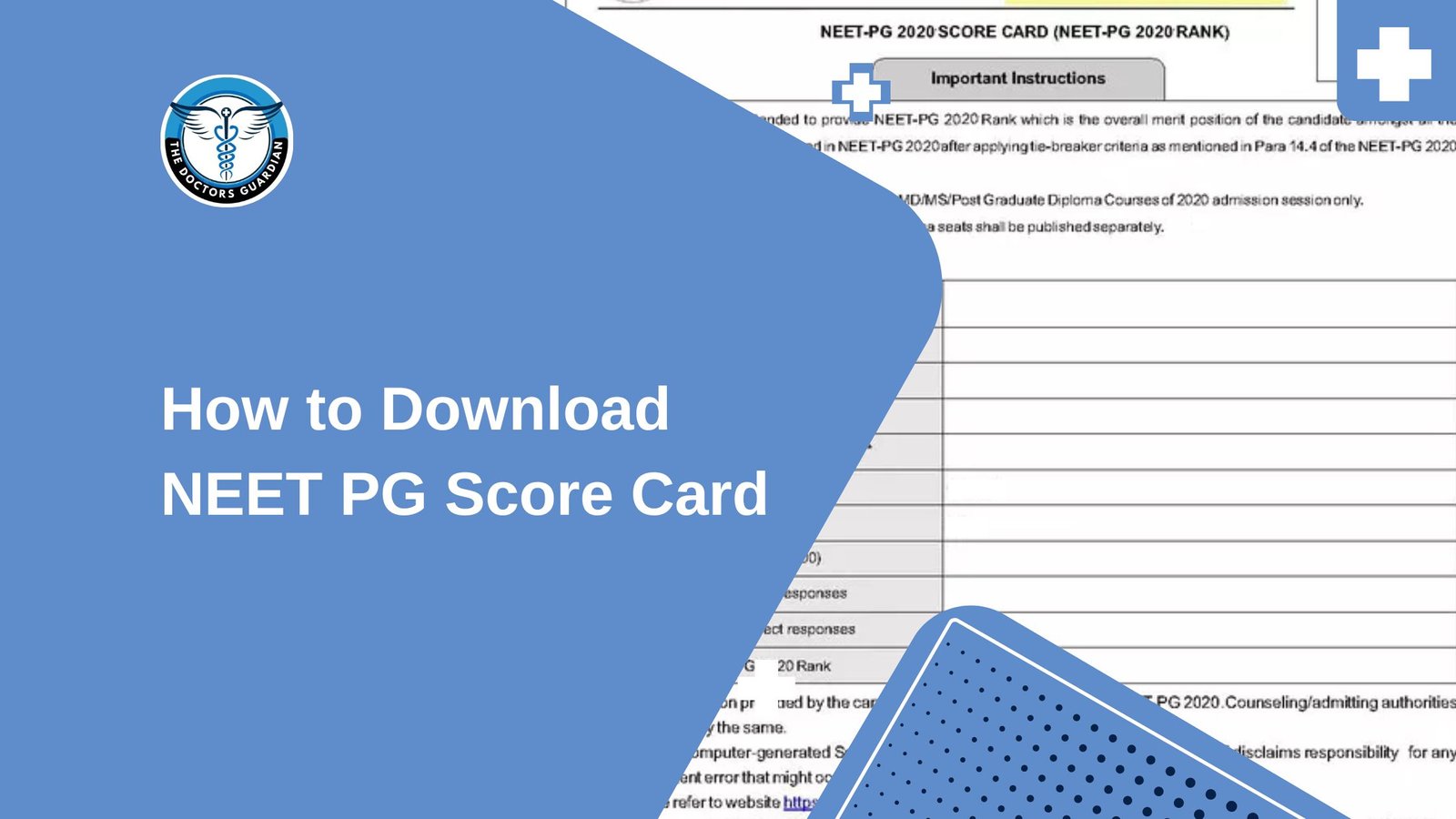 How to Download NEET PG Score Card