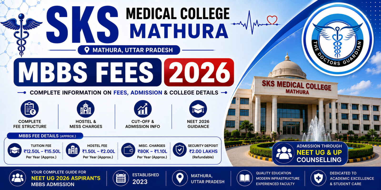 SKS Medical College, Mathura MBBS Fees 2026